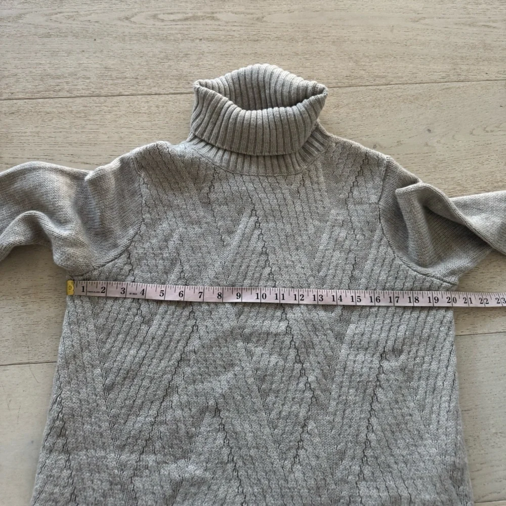 Vince Traveling Rib Turtleneck merino alpaca camel Large almondine